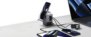 Logo trade business gifts image of: Urban Vitamin Sacramento 105W GAN charger+retractable cables